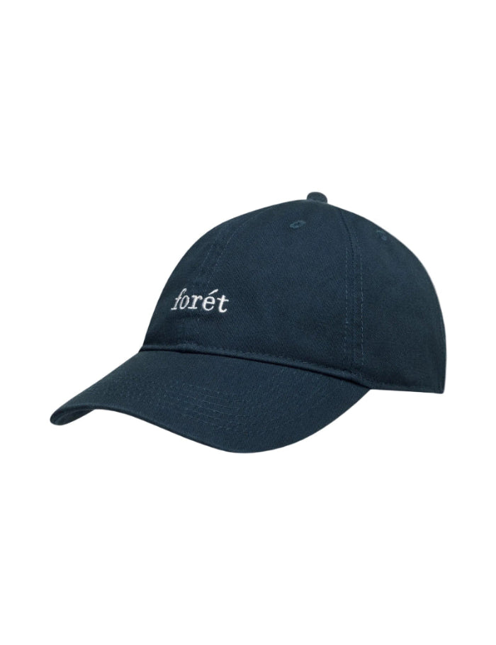 Hawk Cap Navy by Foret front view cotton twill 5 panel cap