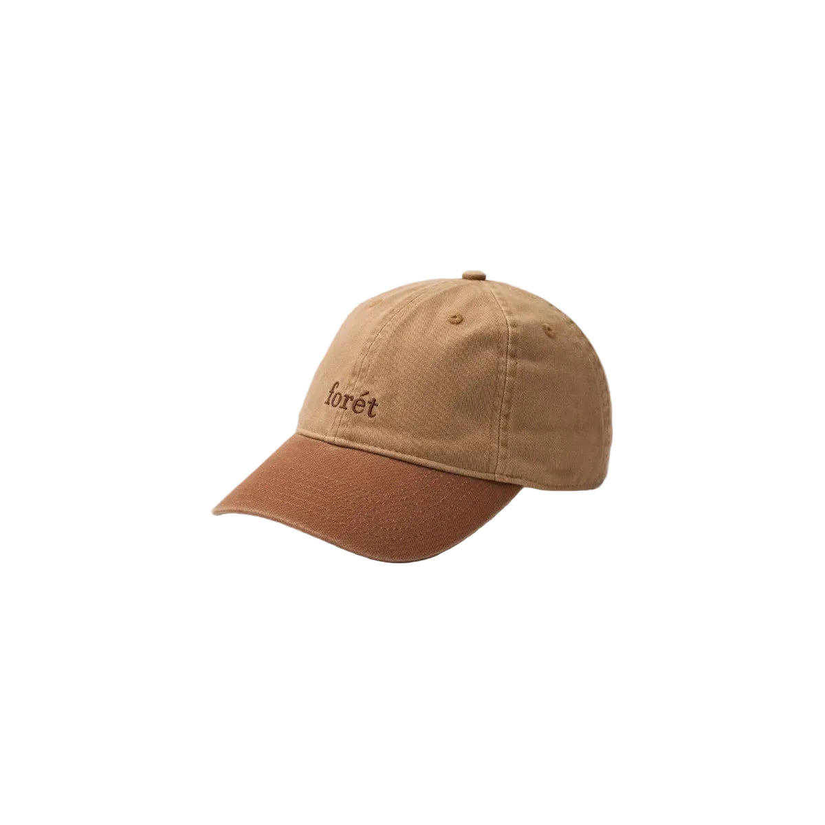 Foret Hawk Washed 2-Tone Cap in Khaki Brown