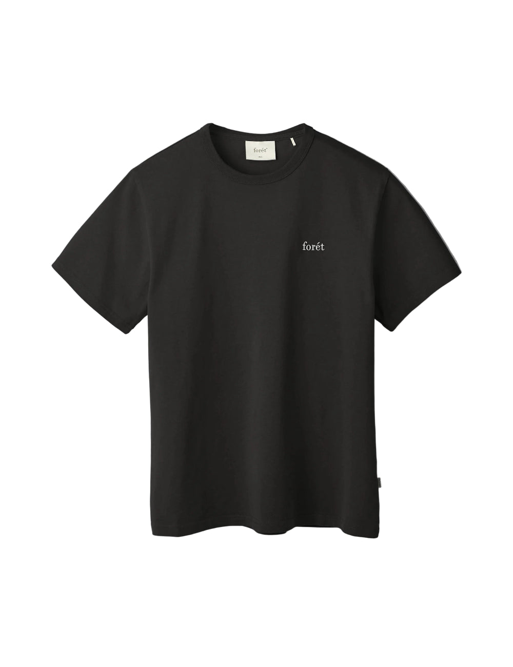 Foret Oak T-Shirt black front view organic cotton regular fit minimalist t-shirt