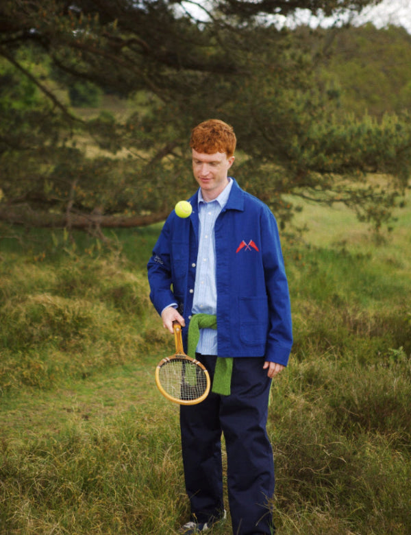 Foret Sports Camp overshirt blue on body casual outfit outdoor styling