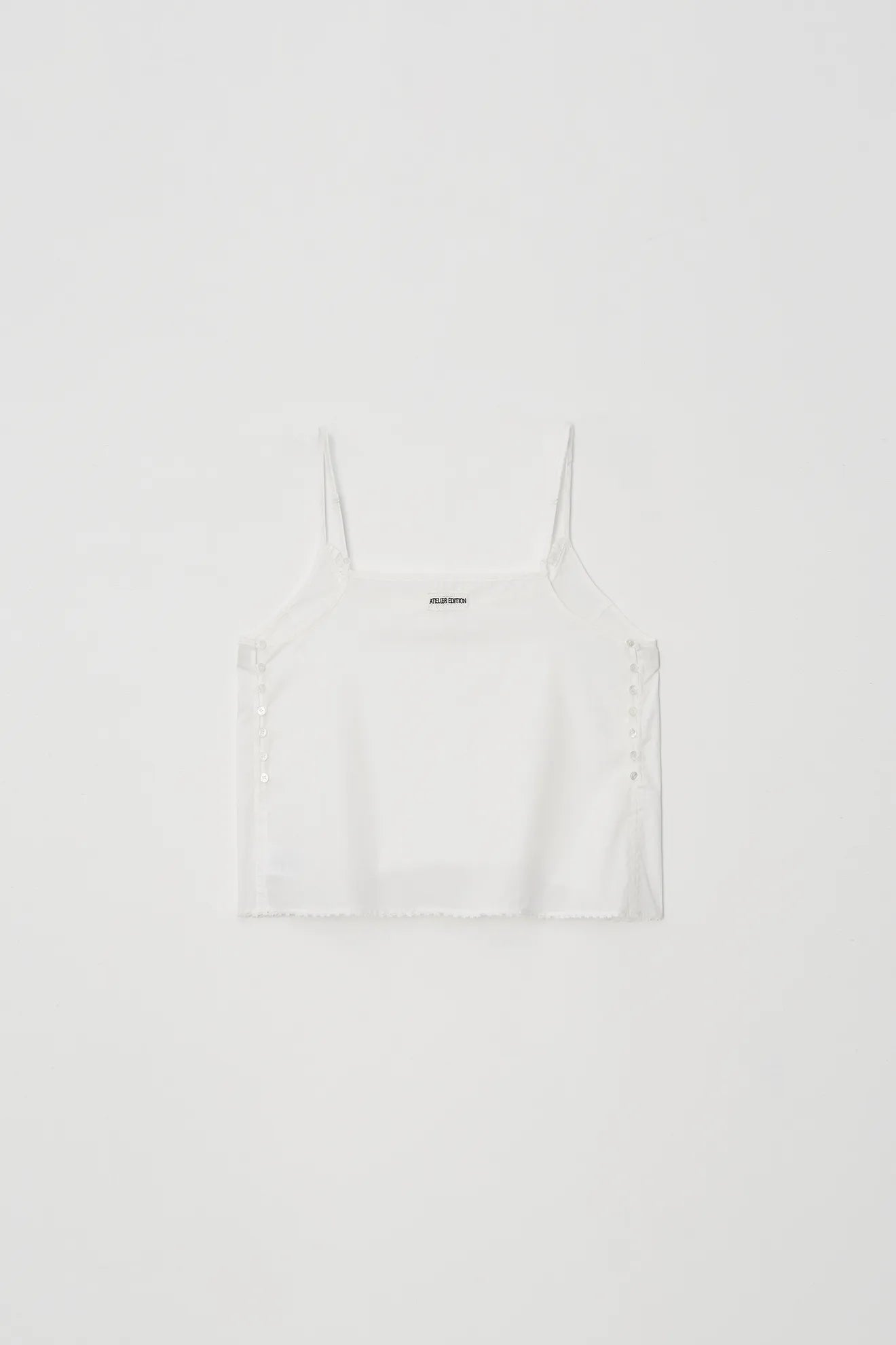 Flat view of Frilled and Embroidered Blouse in White