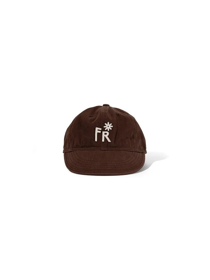 Front logo detail of FRITUR Icon Ball Cap in Brown