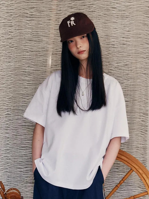 Model wearing FRITUR Icon Ball Cap in Brown