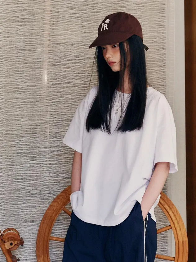 Side view of model wearing FRITUR Icon Ball Cap in Brown
