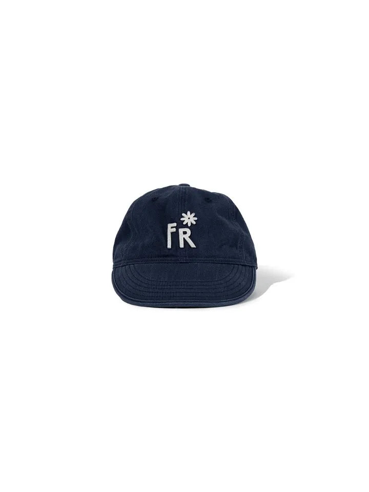 Front logo detail of FRITUR Icon Ball Cap in Navy