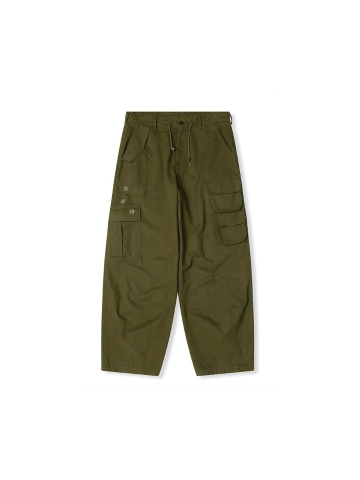 Back view of FRITUR The KYOTO Cargo Pants in Khaki