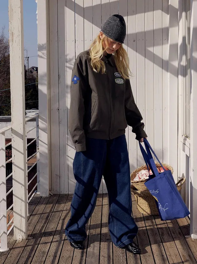 Full outfit featuring FRITUR Traveller Bomber Jacket in Khaki