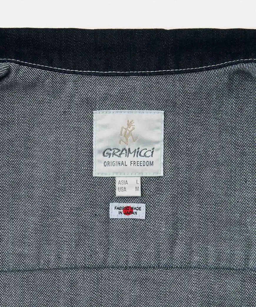 Interior label detail of Gramicci Meadows Ranch Jacket in Raw Rinse