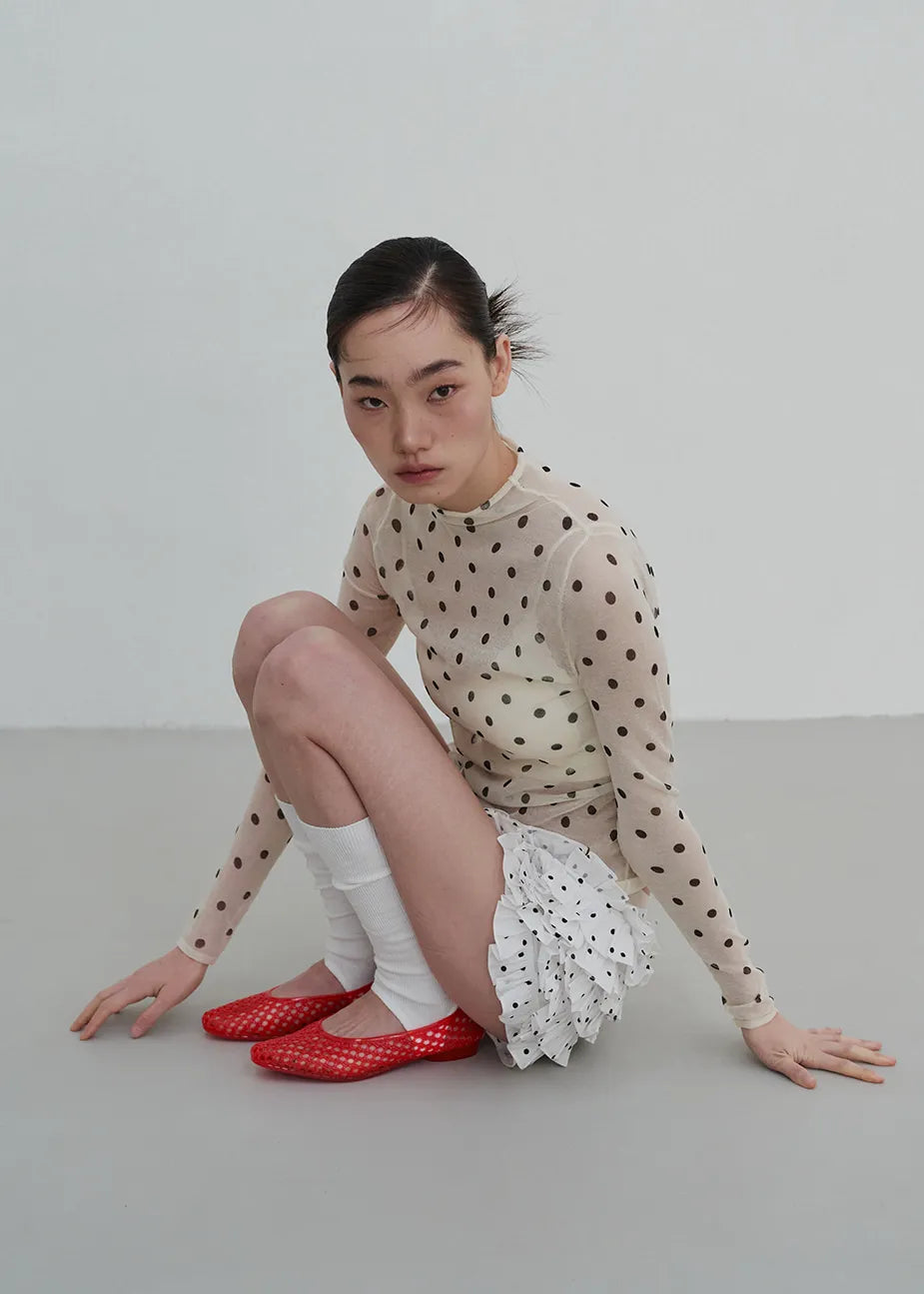 Heavenly Jelly Allure Summer Red Shoes worn with outfit