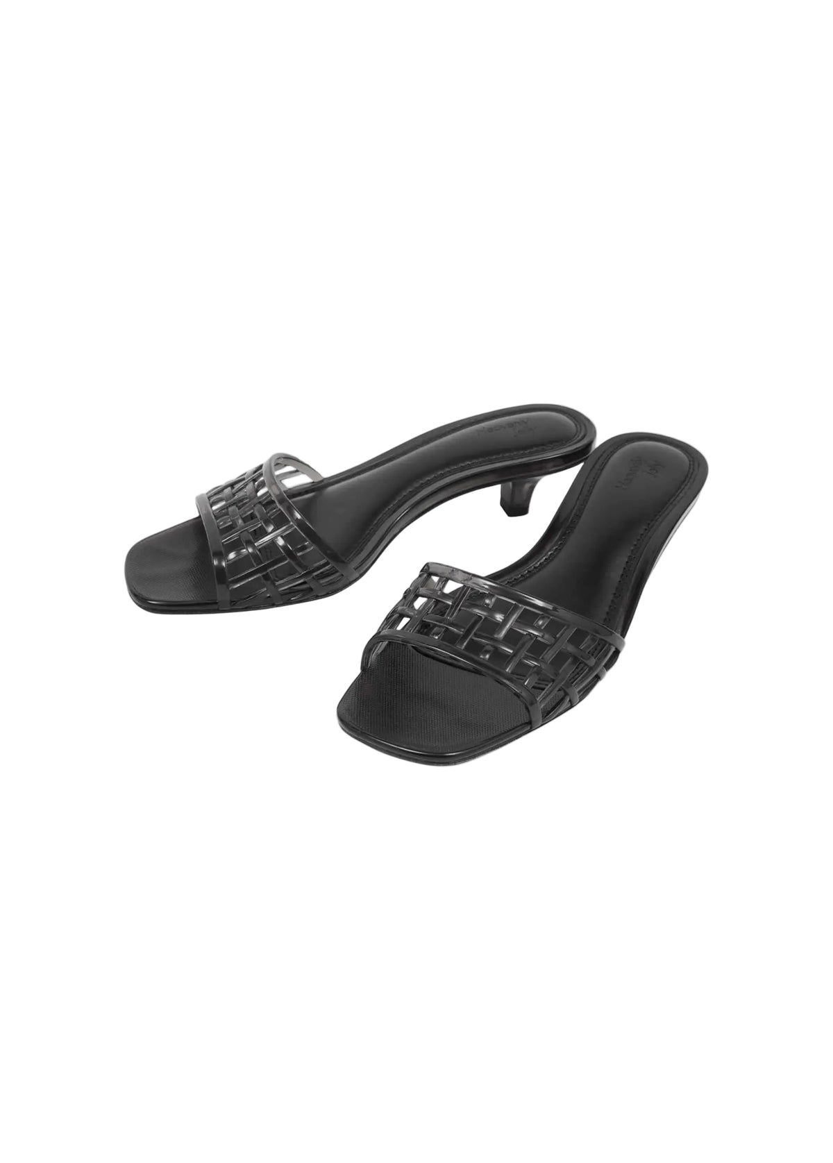Heavenly Jelly Classic Mule Clear Black front view