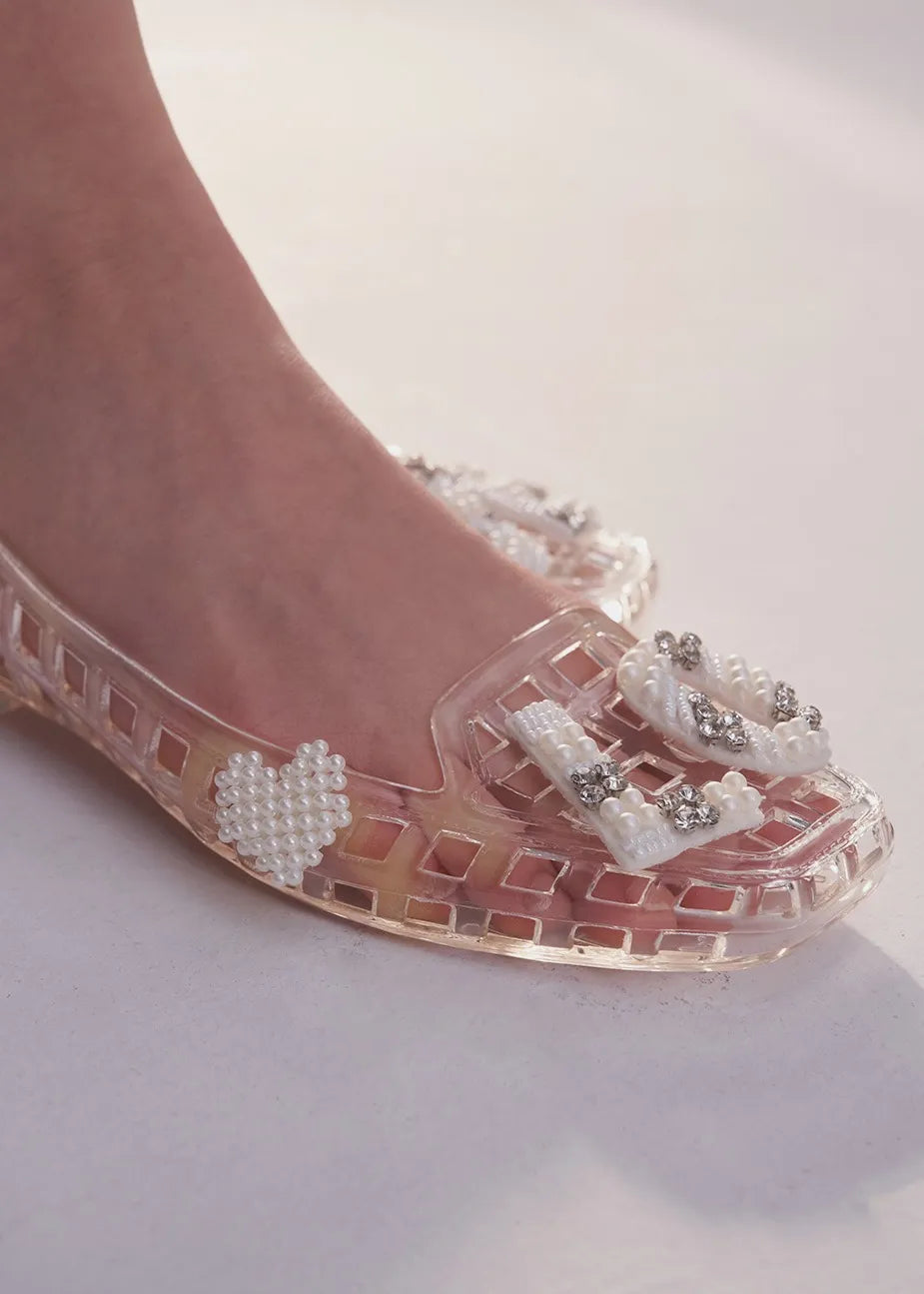Heavenly Jelly Totzpping 11643 White on shoe detail