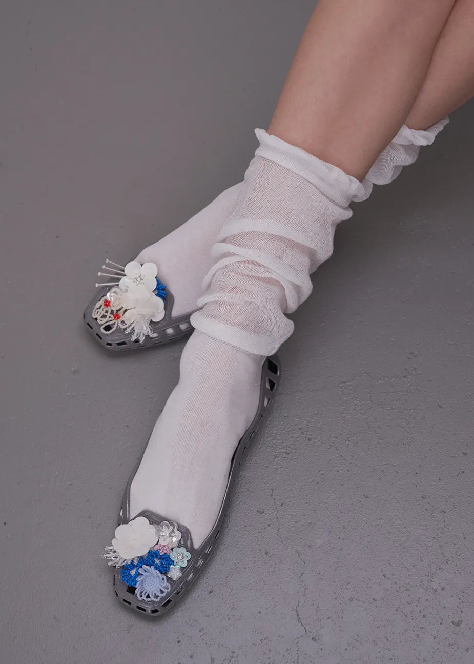 Heavenly Jelly Totzpping 11661 Blue on shoe detail
