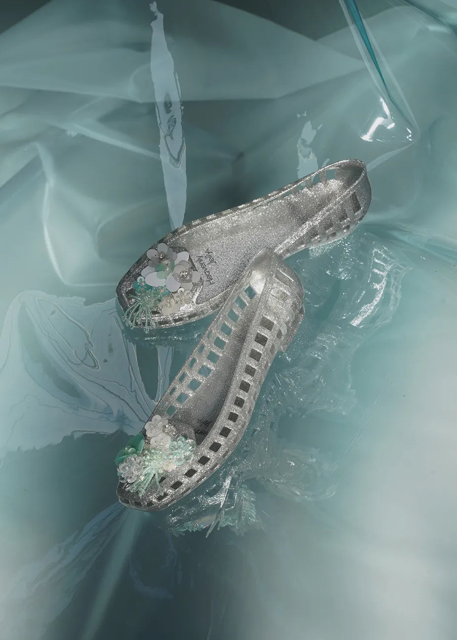 Heavenly Jelly Totzpping 11672 Silver attached to shoes