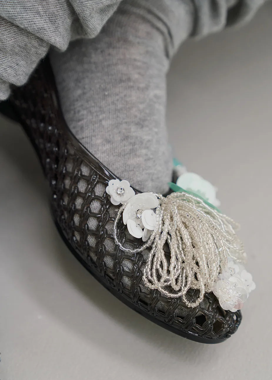 Heavenly Jelly Totzpping 11682 White on shoe detail