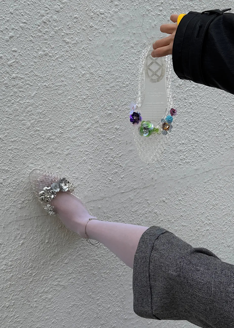 Heavenly Jelly Totzpping 11683 Silver attached to shoes