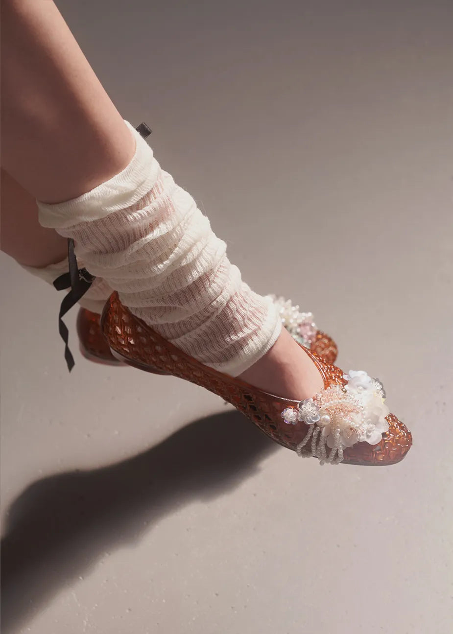 Heavenly Jelly Totzpping 11689 White on shoe detail