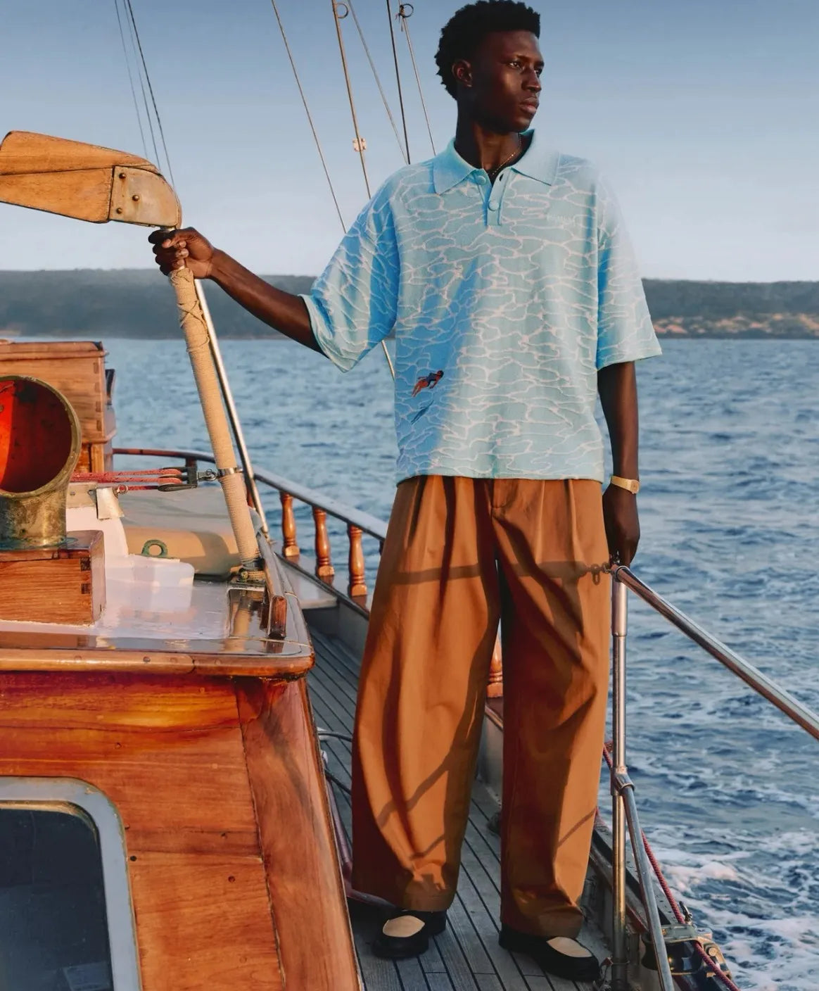 House Of Errors Crown Trousers Brown worn by model