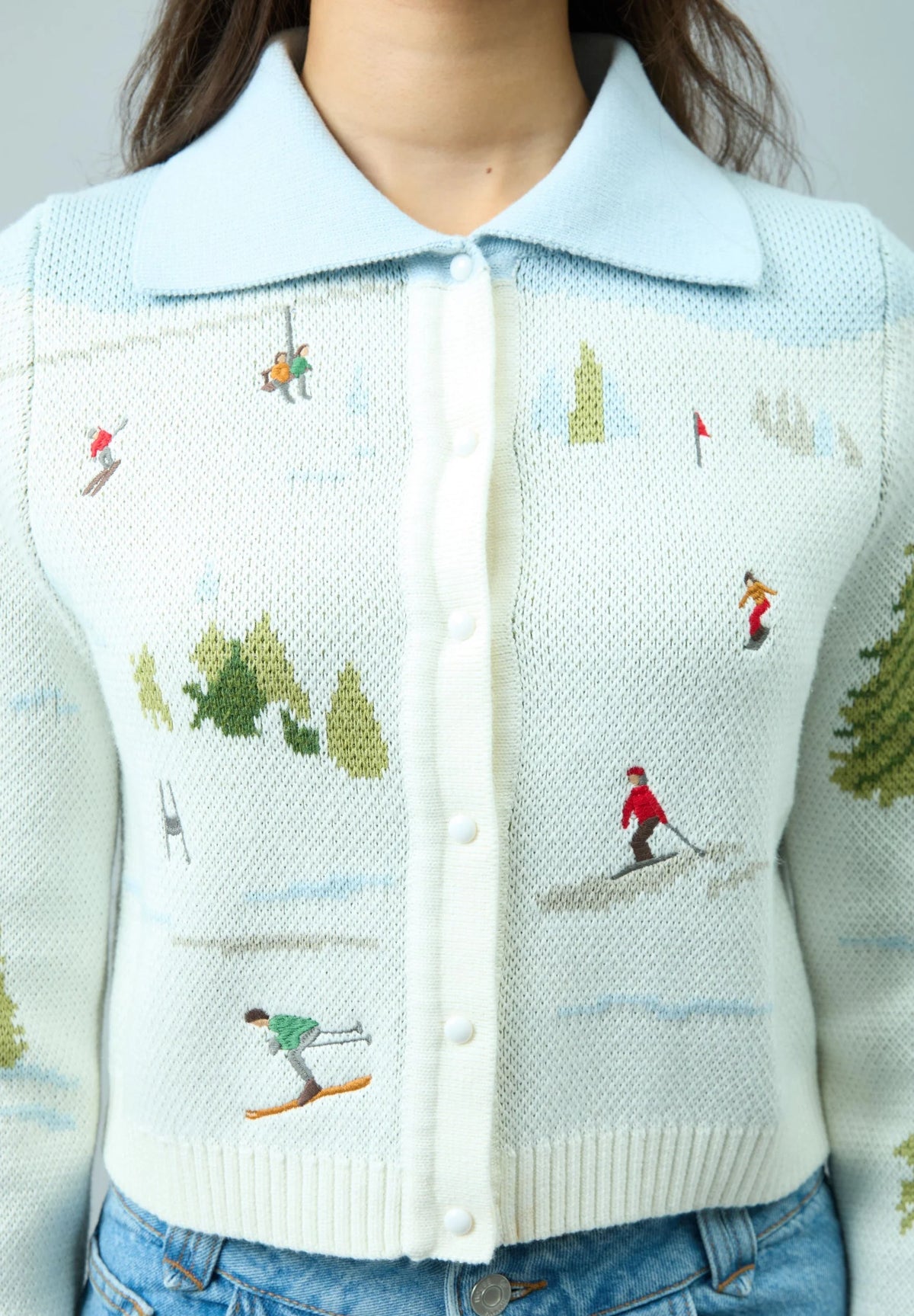 House Of Sunny Ski Tripper collar and print detail