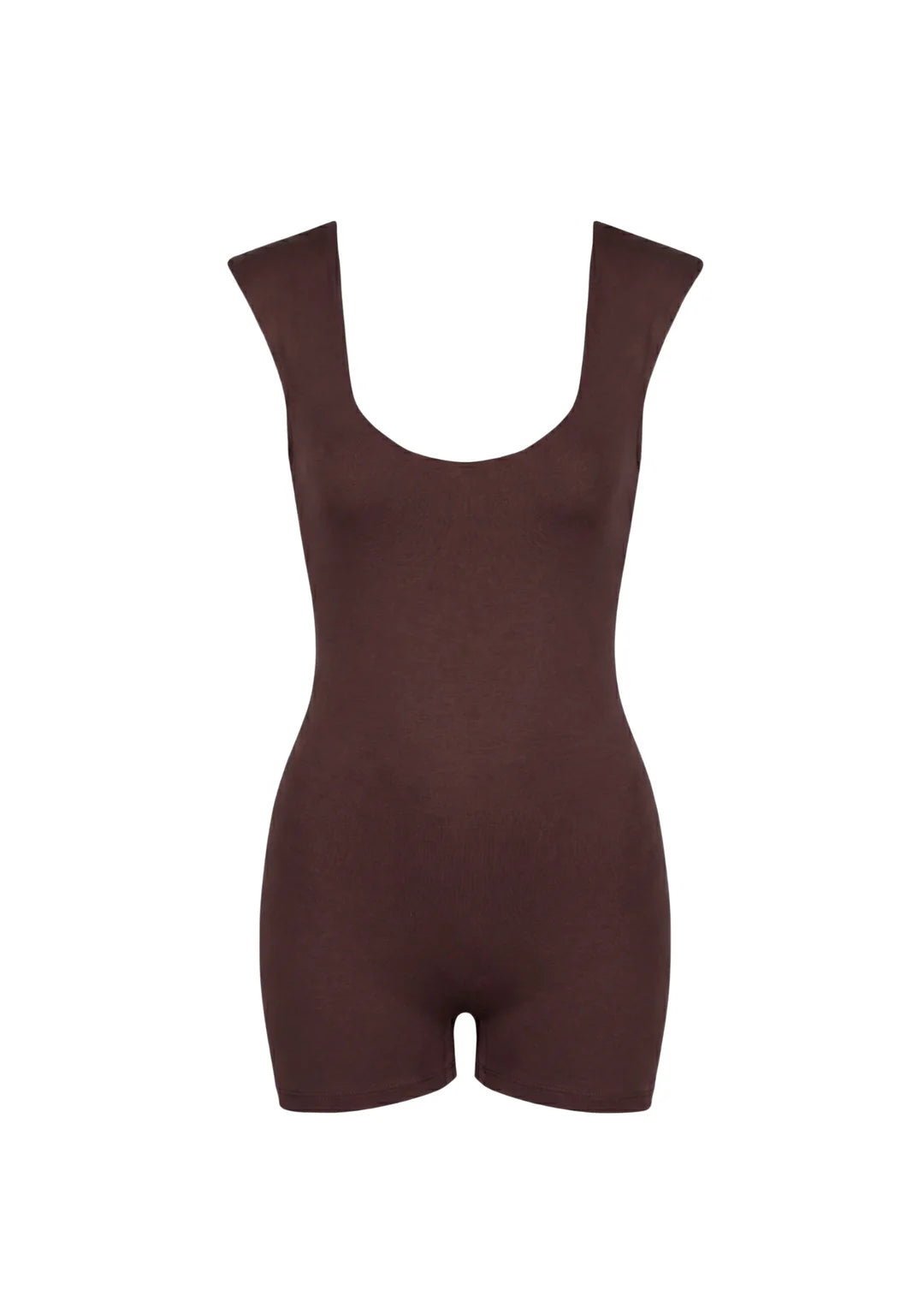 Kamari Backless Onesie WearRame Bali brown front view