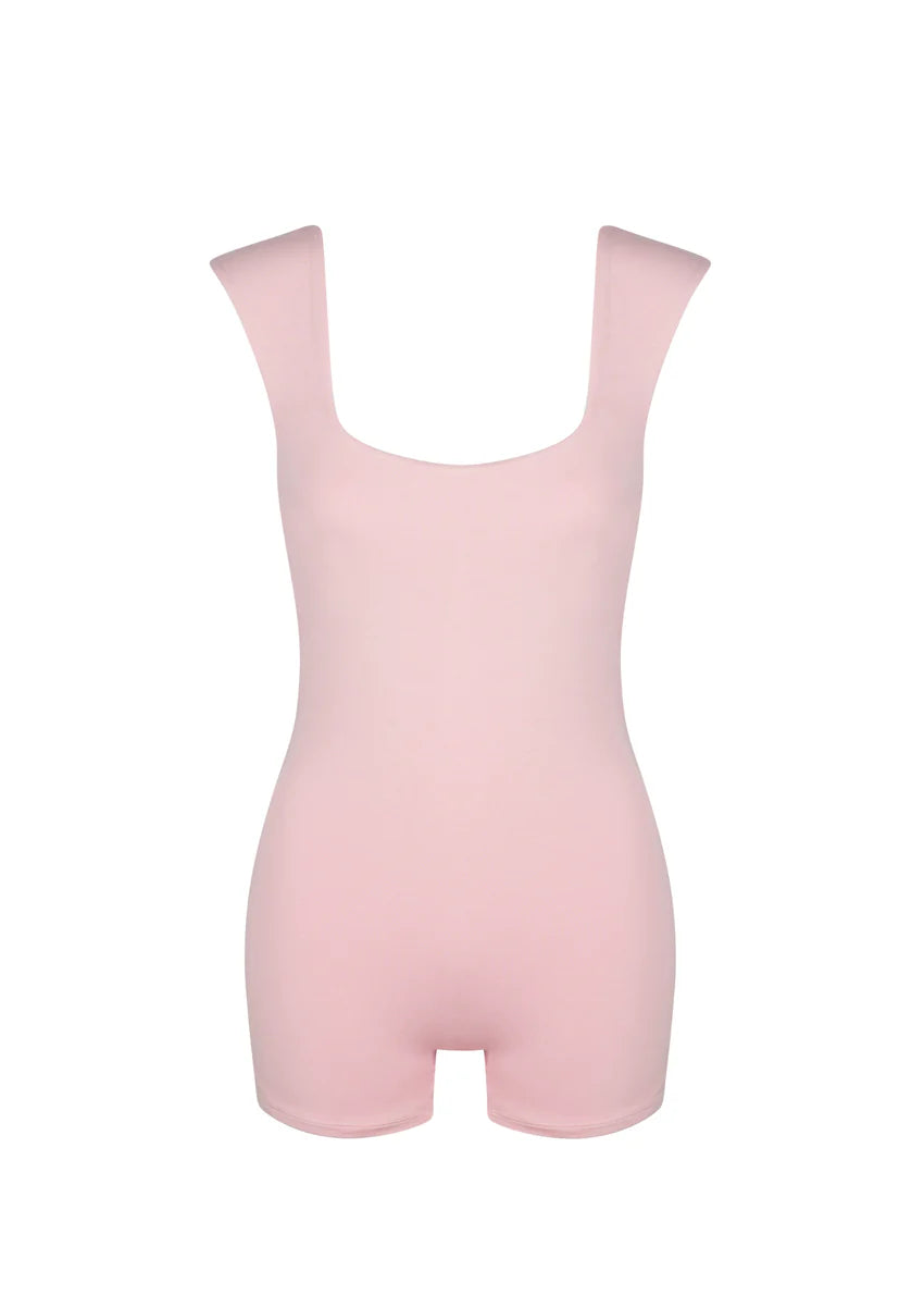 Kamari Backless Onesie WearRame Bali pink front view