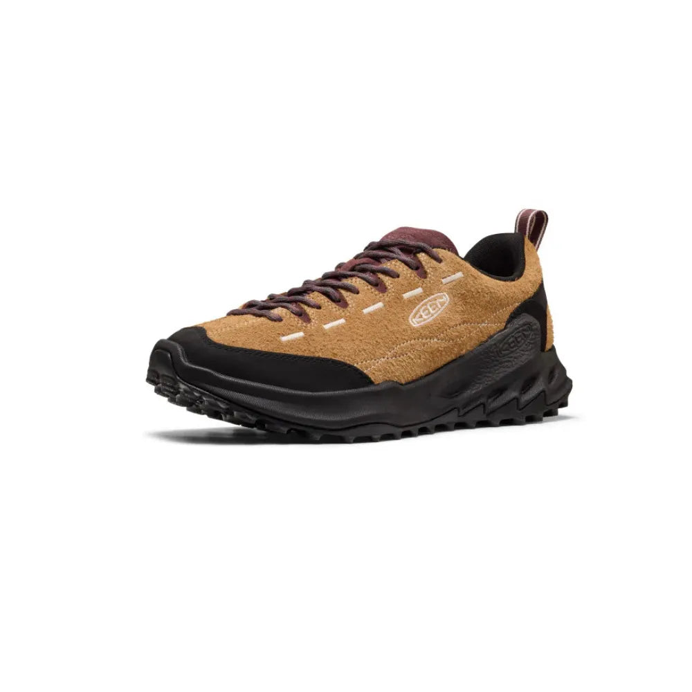 Right side view of KEEN Men's Jasper Zionic Sneaker Chipmunk Huckleberry