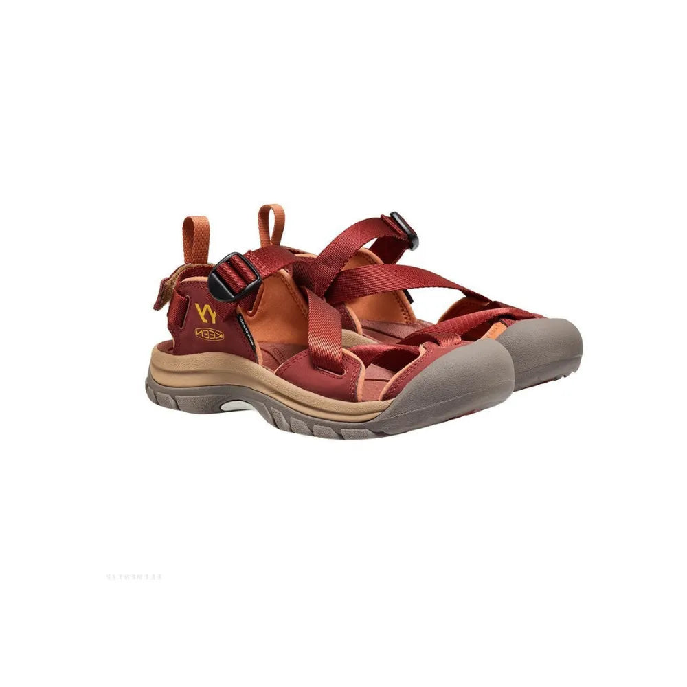 KEEN x OPEN YY Zerraport Women’s sandals in Burnt Henna front angle view