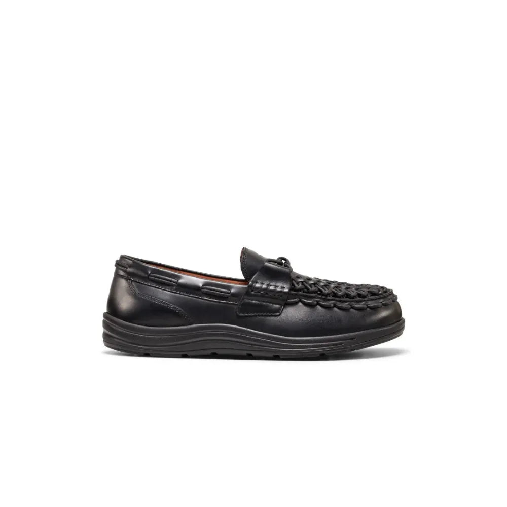 Side view of Keen Uneek Loafer in Nocturnal Black