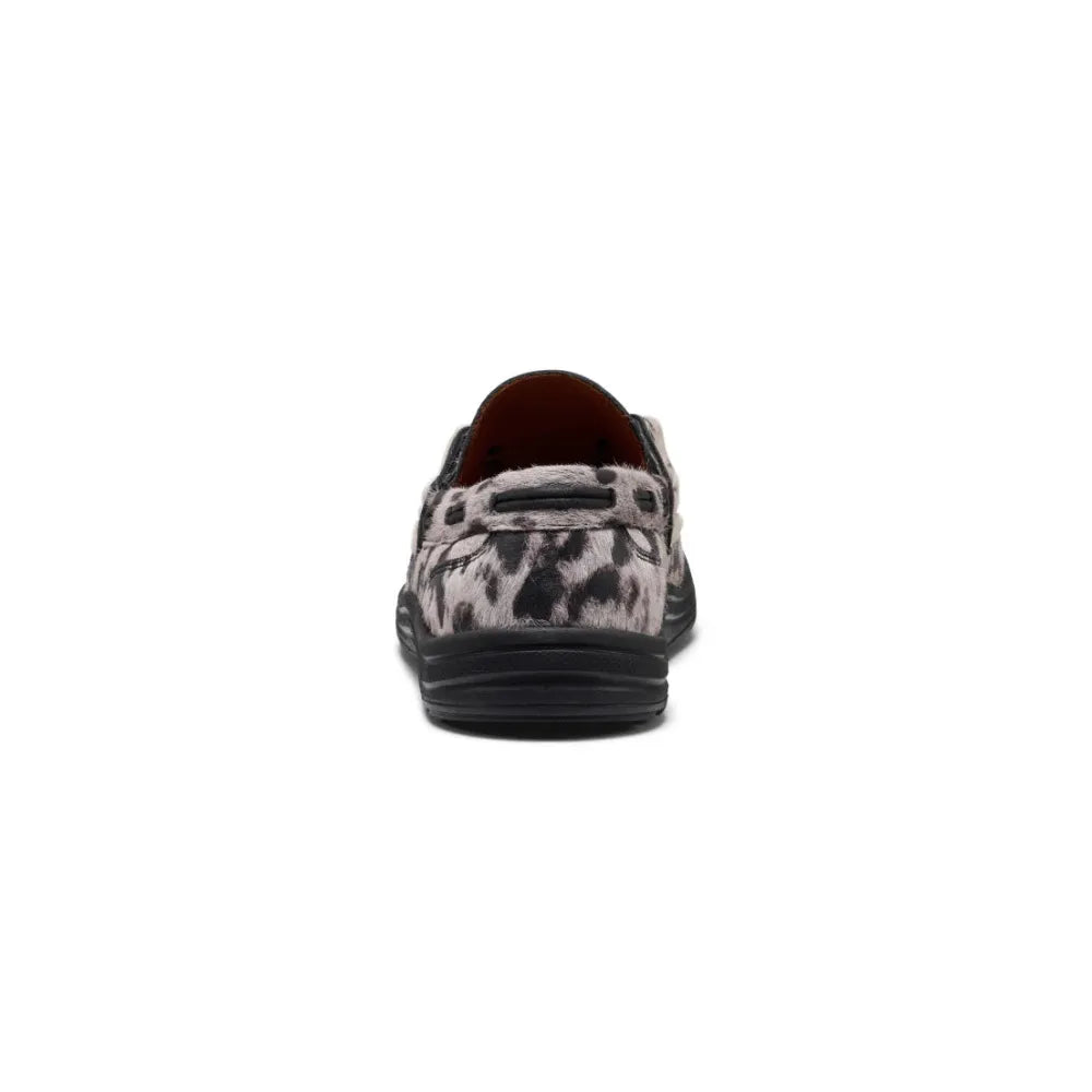 Back view of Keen Uneek Loafer in Nocturnal Cow Black