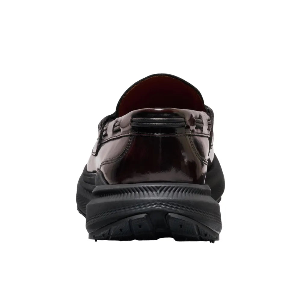 Rear heel view of Keen UNEEK Loafer WK in Cordovan