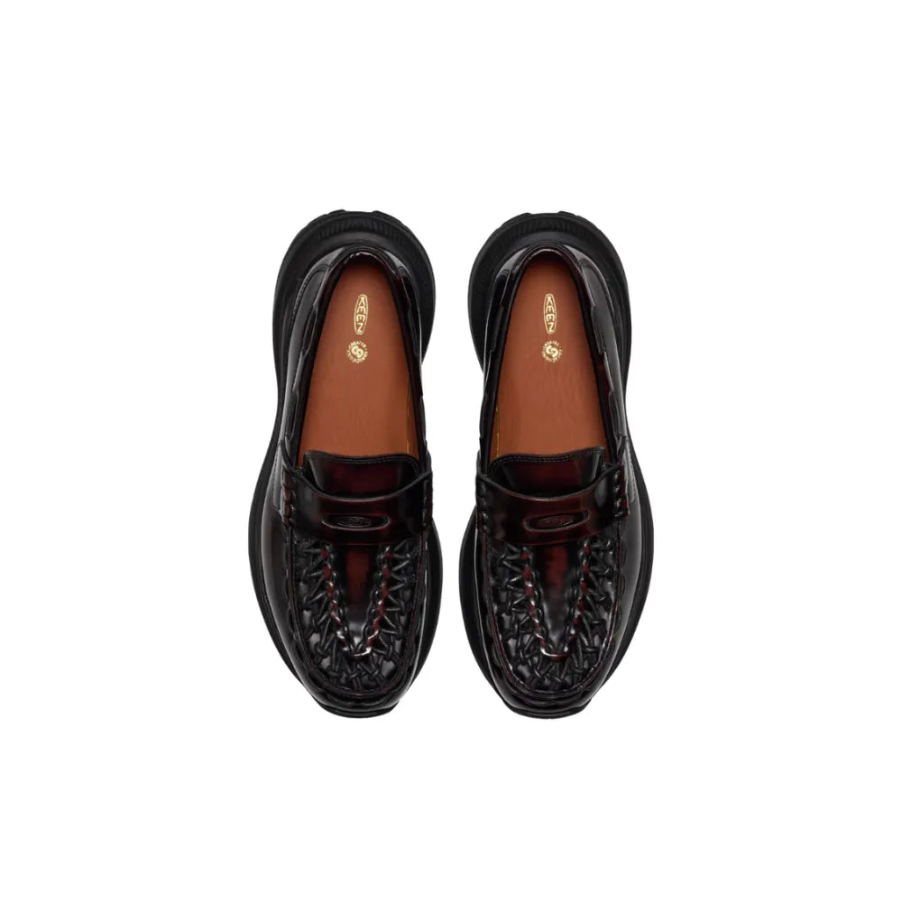 Top view of Keen UNEEK Loafer WK in Cordovan