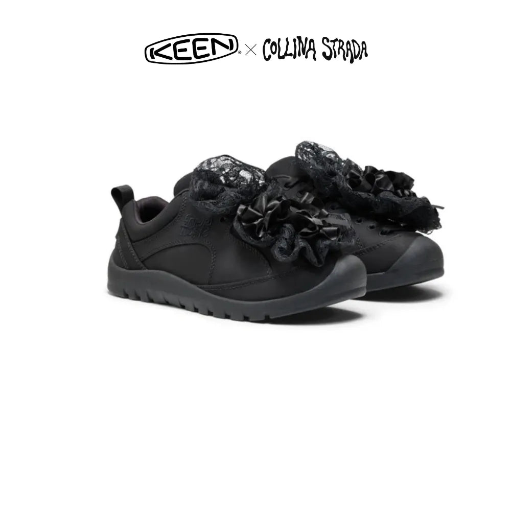 Keen Women's Jasper Rocks SP Collina Strada Sneaker Black Black front view