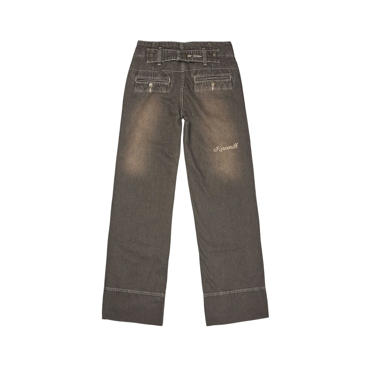 Detail of Kernemilk Karli Jeans in Dusty Green