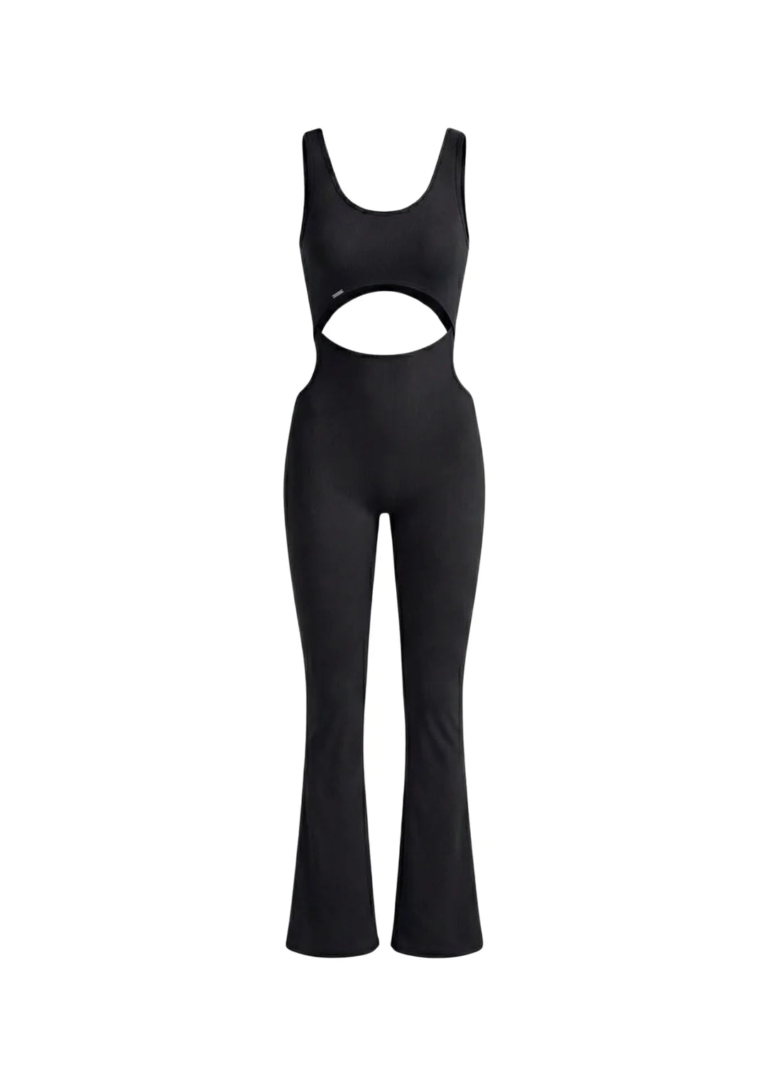 WearRame Leda Dynamic Full Body Flare Onesie in Black front view