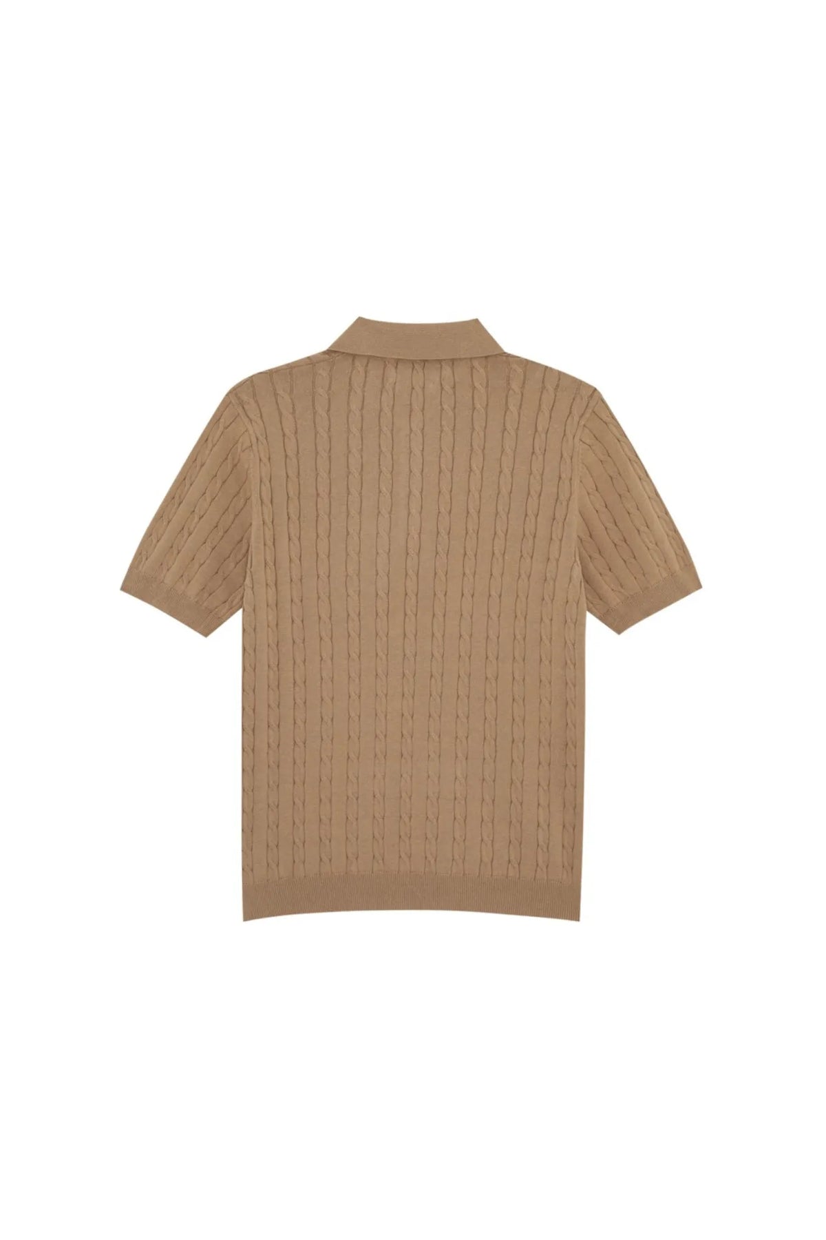 MadetoMature Cable Knitted Polo Beige