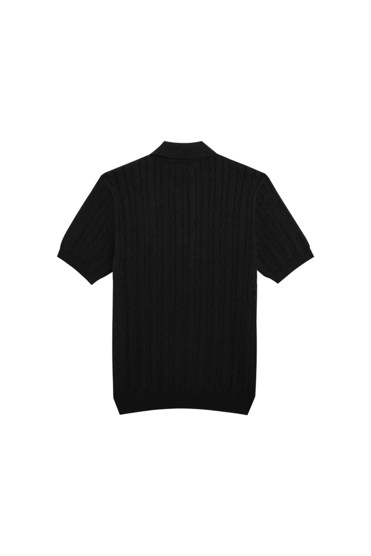 MadetoMature Cable Knitted Polo Black