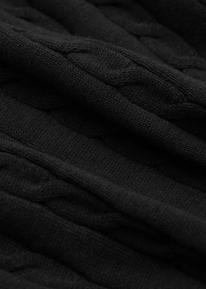 MadetoMature Cable Knitted Polo Black