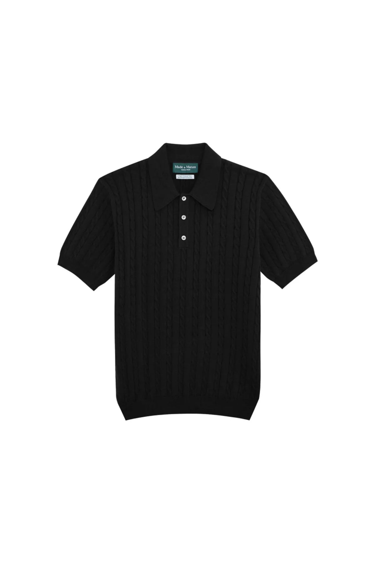 MadetoMature Cable Knitted Polo Black