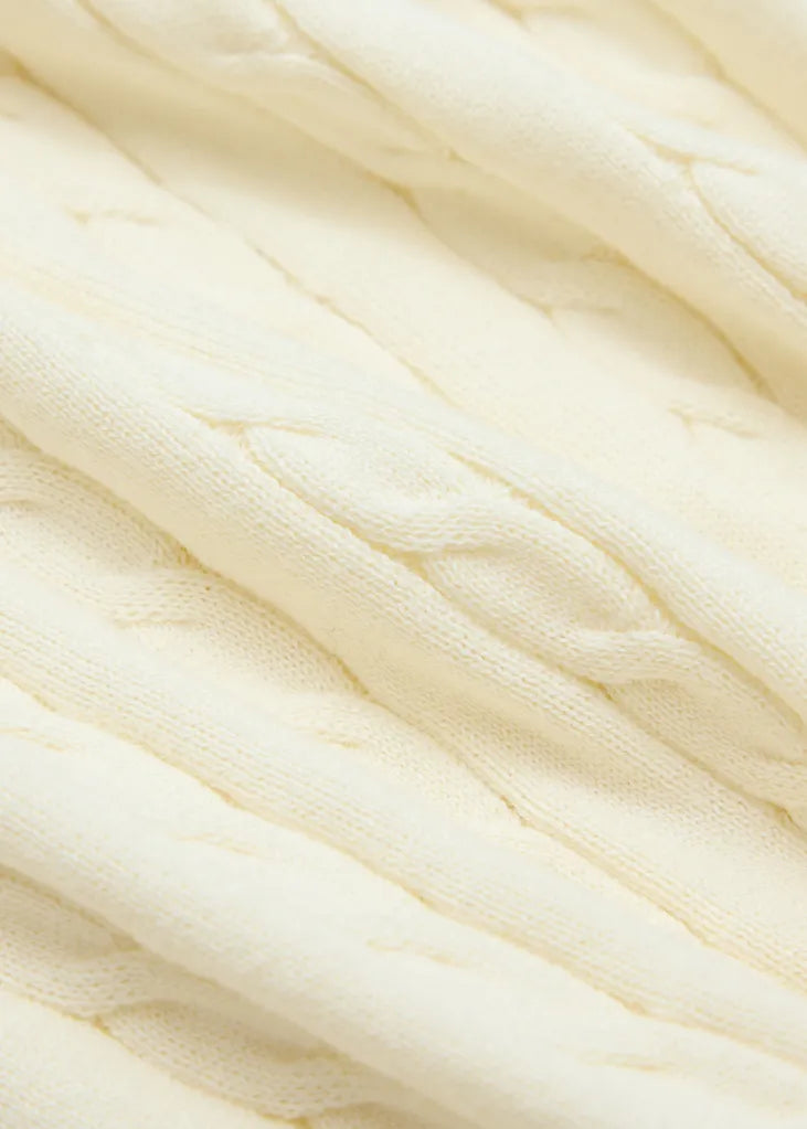 MadetoMature Cable Knitted Polo Ivory