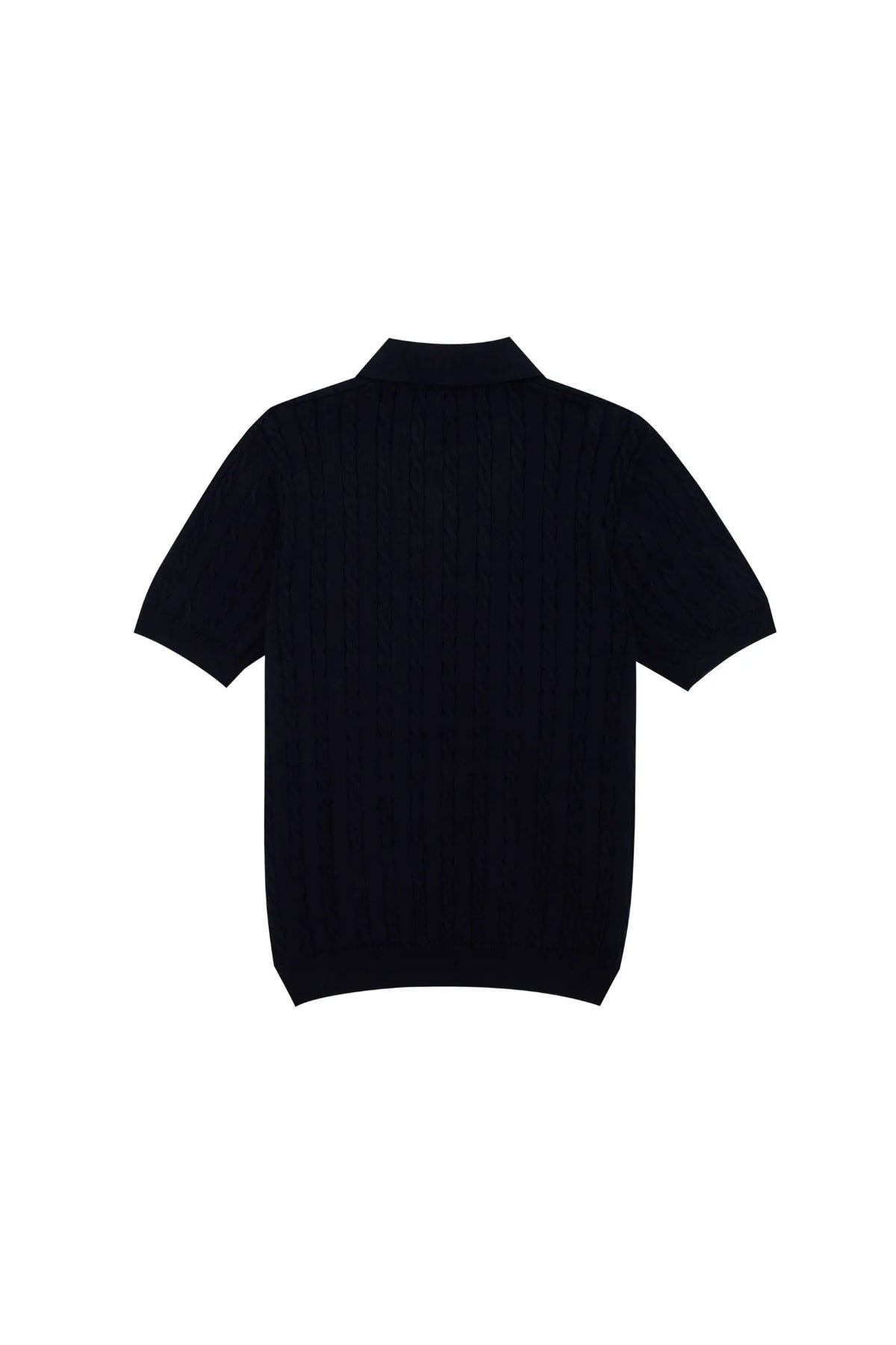 MadetoMature Cable Knitted Polo Navy