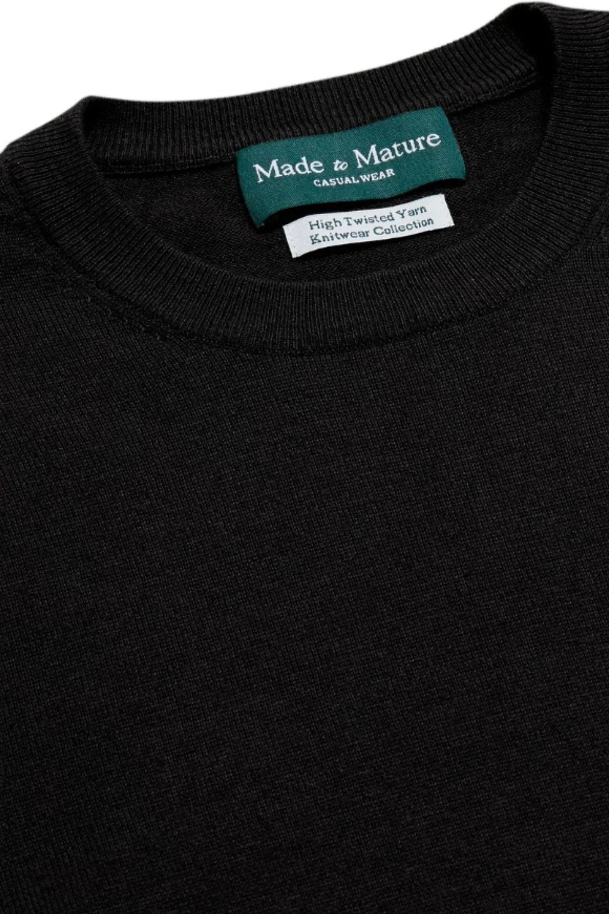 MadetoMature Knitted Crew Neck Tee  Black