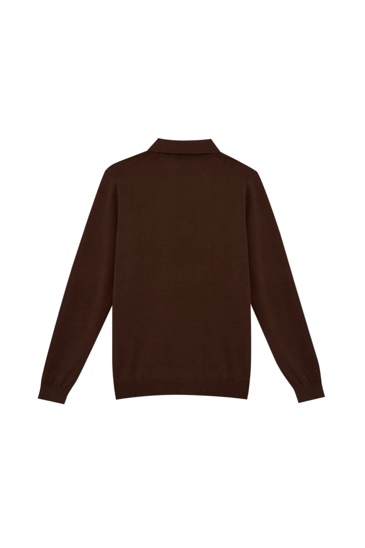 MadetoMature Knitted Long Sleeve Polo Brown
