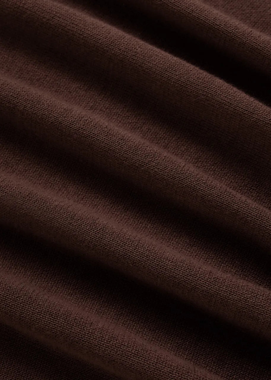 MadetoMature Knitted Long Sleeve Polo Brown