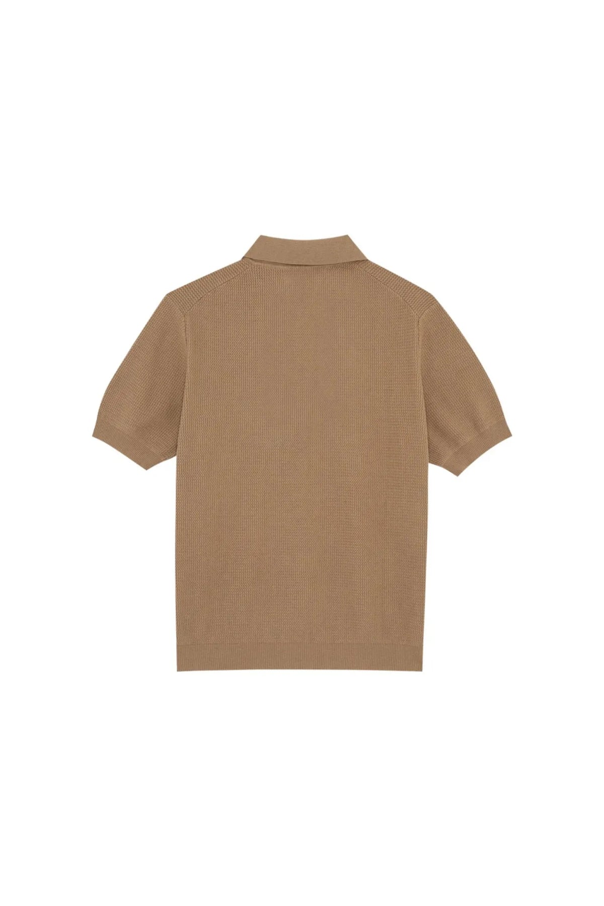 MadetoMature Wave Textured Knitted Polo Beige
