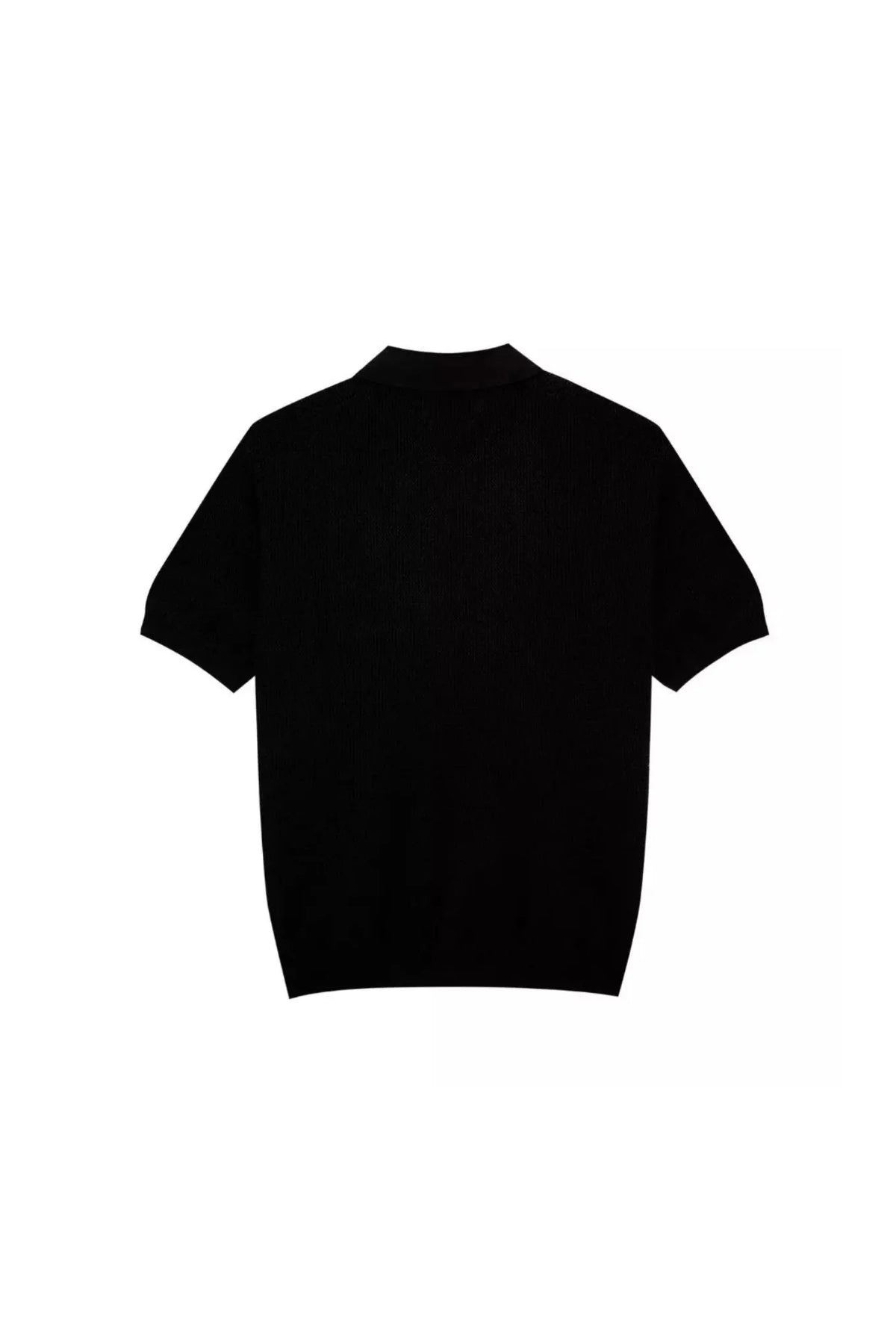 MadetoMature Wave Textured Knitted Polo Black