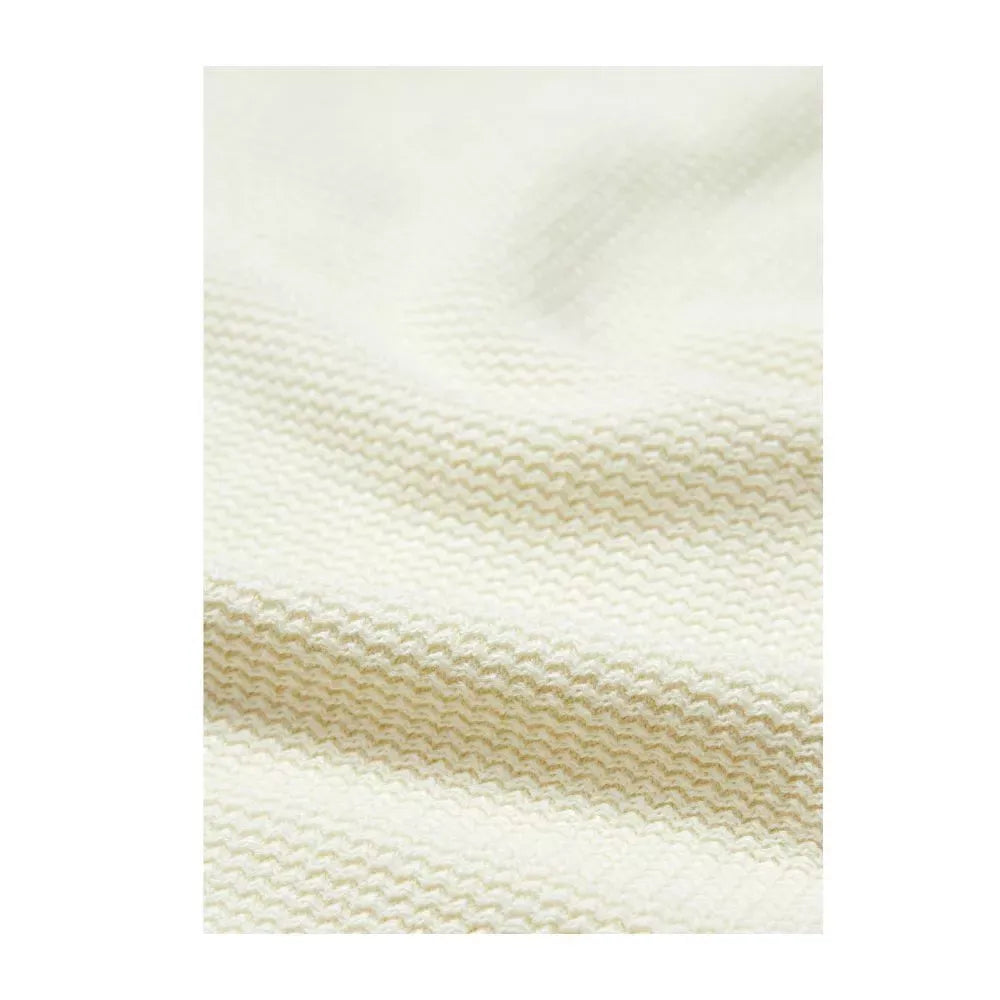 MadetoMature Wave Textured Knitted Polo Ivory