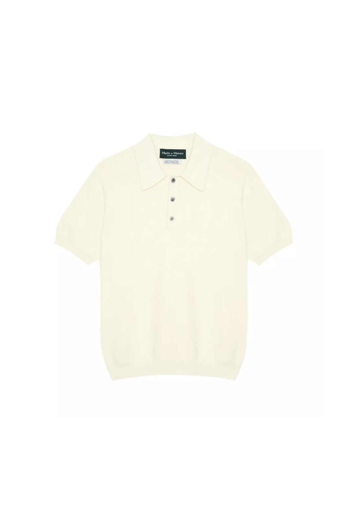 MadetoMature Wave Textured Knitted Polo Ivory