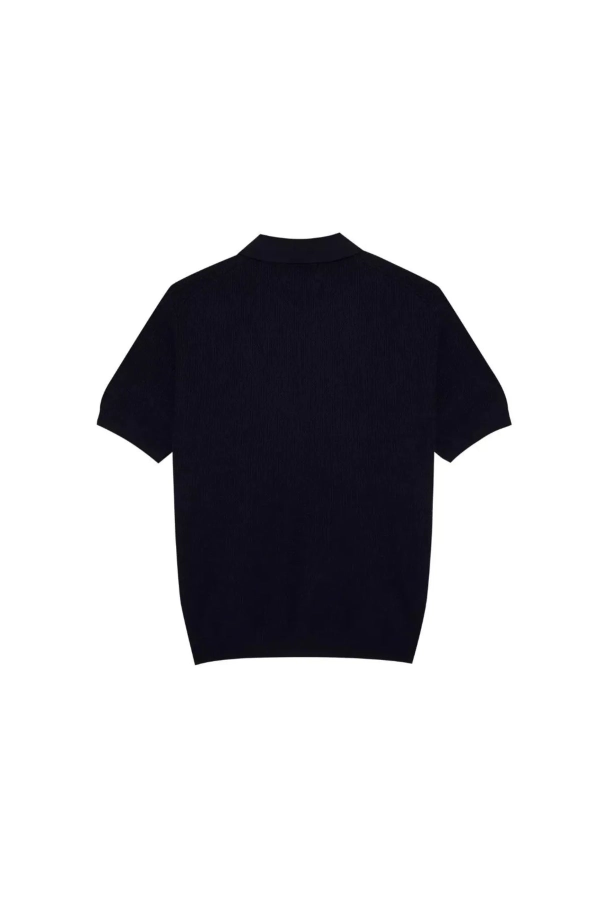 MadetoMature Wave Textured Knitted Polo Navy