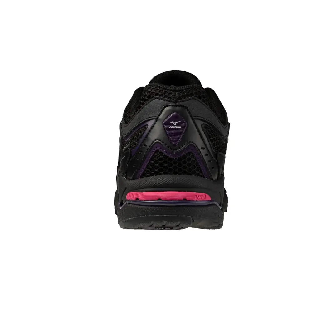 Back view of Mizuno Wave MG4 LS in Black Purple