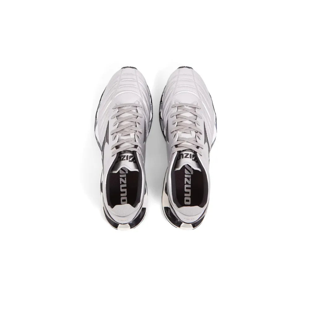 Top view of Mizuno Wave Prophecy Morelia Neo in Silver Black