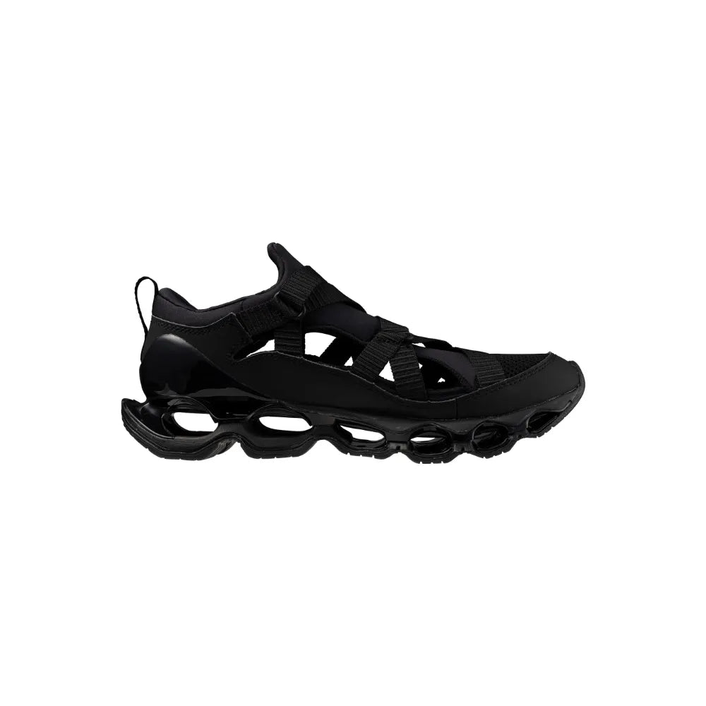 Side view of Mizuno Wave Prophecy Strap in Black Black